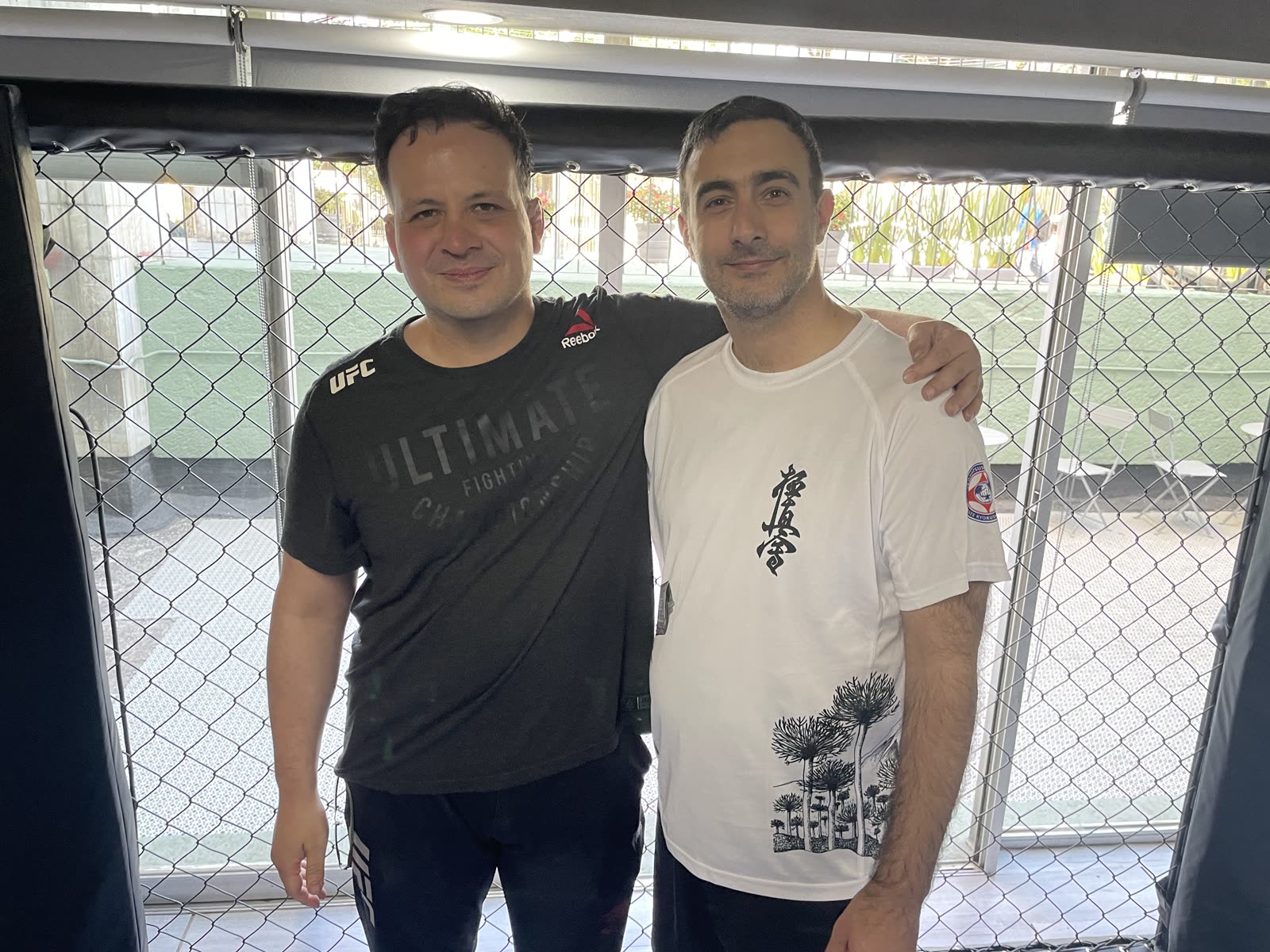 Sensei Alan Mokbel with a participant at the MMA seminar at Okami Dojo