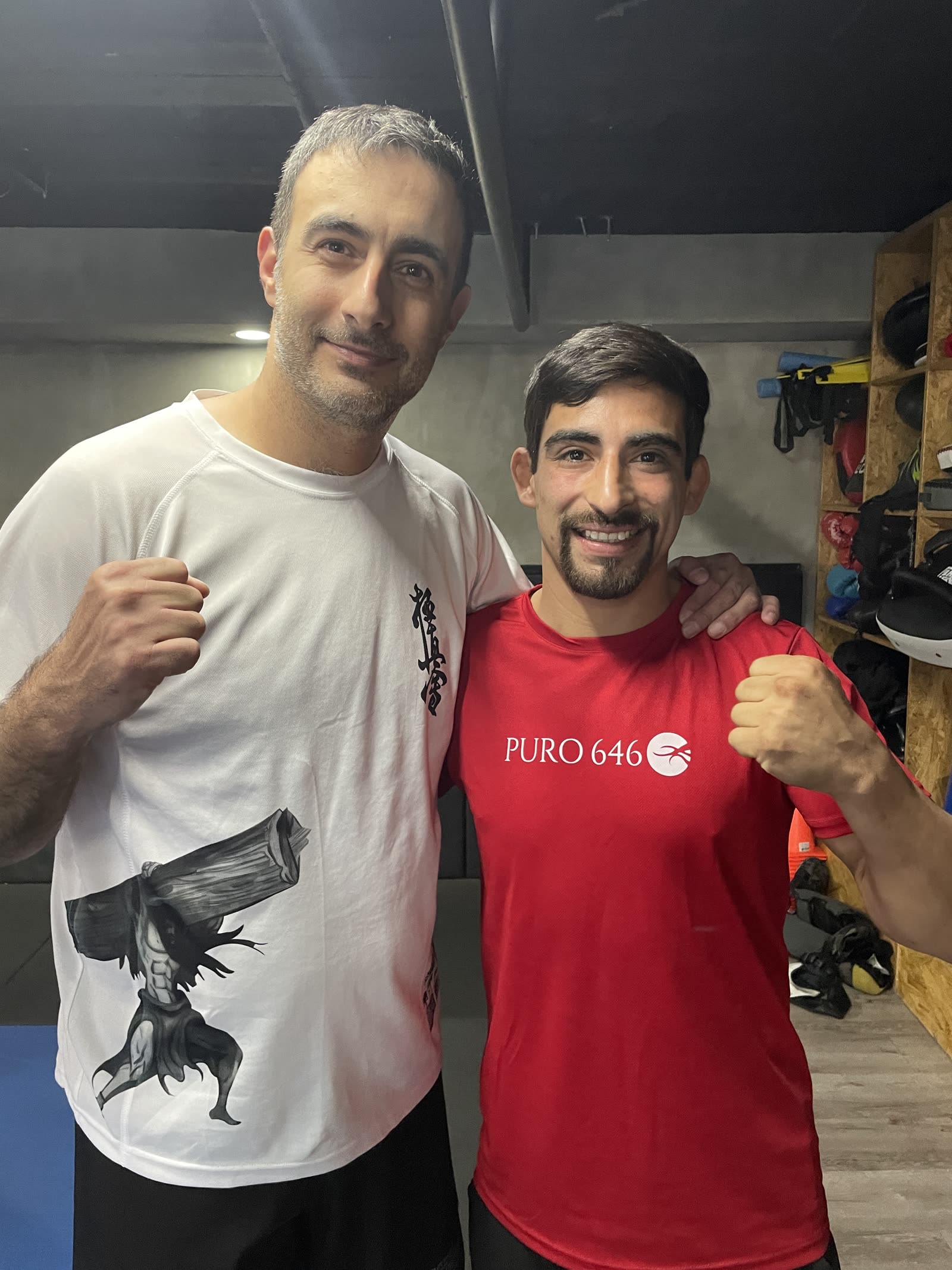Sensei Alan Mokbel with Jesus Aguilar at the Okami Dojo MMA seminar